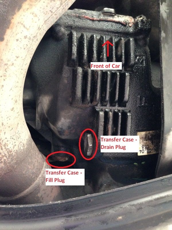 Transfer Case / Rear Differential / Transmission plug locations (pics